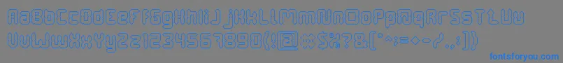 DigitalGothicHollow Font – Blue Fonts on Gray Background