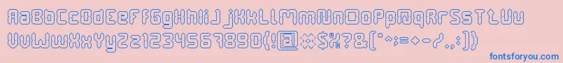 DigitalGothicHollow Font – Blue Fonts on Pink Background