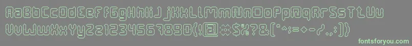 DigitalGothicHollow Font – Green Fonts on Gray Background