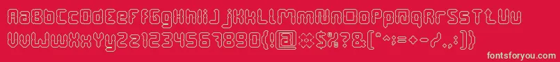 DigitalGothicHollow Font – Green Fonts on Red Background