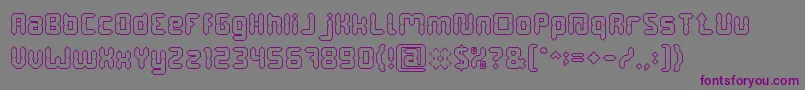 DigitalGothicHollow Font – Purple Fonts on Gray Background