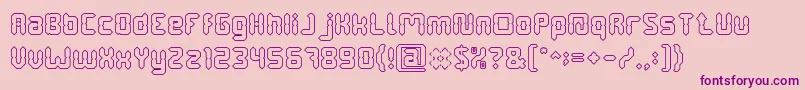 DigitalGothicHollow Font – Purple Fonts on Pink Background