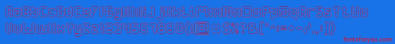 DigitalGothicHollow Font – Red Fonts on Blue Background