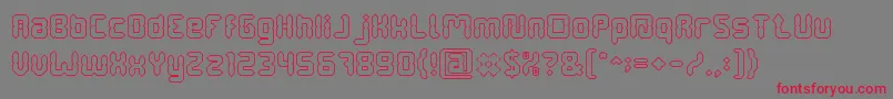 DigitalGothicHollow Font – Red Fonts on Gray Background