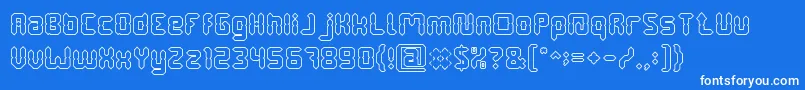 DigitalGothicHollow Font – White Fonts on Blue Background