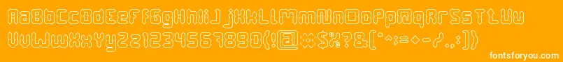 DigitalGothicHollow Font – White Fonts on Orange Background