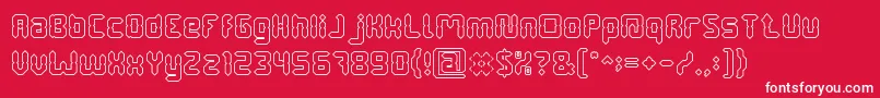 DigitalGothicHollow Font – White Fonts on Red Background