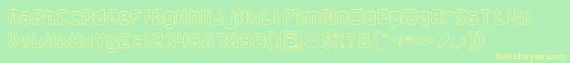 DigitalGothicHollow Font – Yellow Fonts on Green Background