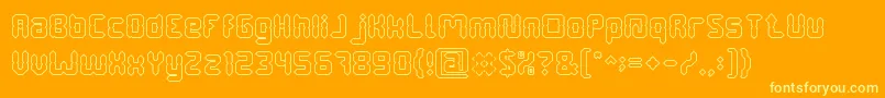 DigitalGothicHollow Font – Yellow Fonts on Orange Background