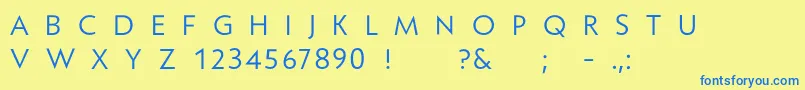 Larimar Font – Blue Fonts on Yellow Background