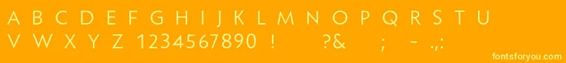 Larimar Font – Yellow Fonts on Orange Background