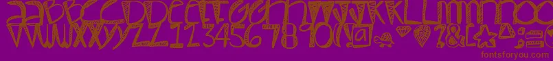 Pastel Font – Brown Fonts on Purple Background