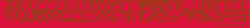 Pastel Font – Brown Fonts on Red Background