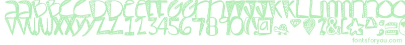 Pastel Font – Green Fonts on White Background