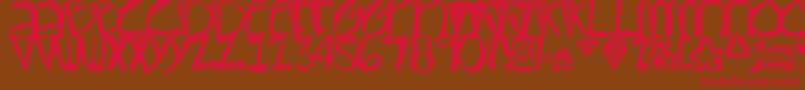 Pastel Font – Red Fonts on Brown Background