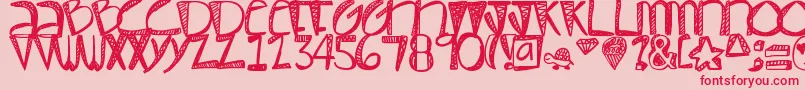 Pastel Font – Red Fonts on Pink Background