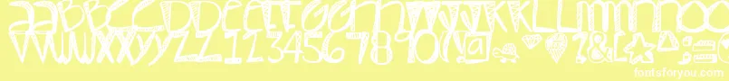 Pastel Font – White Fonts on Yellow Background