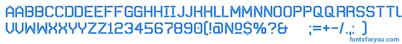 AutobahnStencil Font – Blue Fonts on White Background