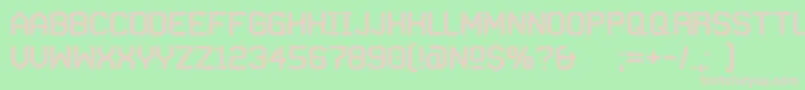 AutobahnStencil Font – Pink Fonts on Green Background