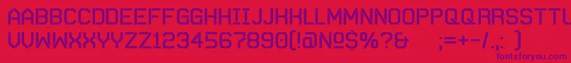 AutobahnStencil Font – Purple Fonts on Red Background