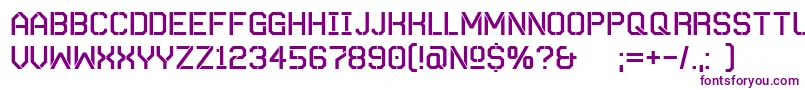 AutobahnStencil Font – Purple Fonts on White Background