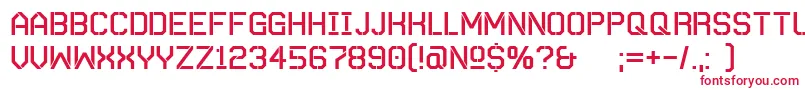 AutobahnStencil Font – Red Fonts on White Background