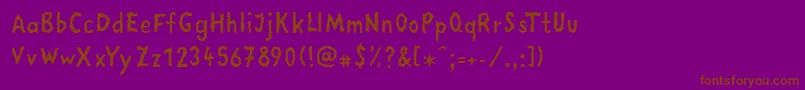 LinotypemegaIn Font – Brown Fonts on Purple Background