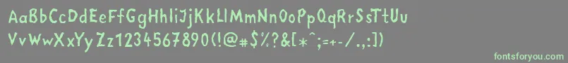 LinotypemegaIn Font – Green Fonts on Gray Background