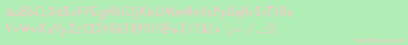 フォントLinotypemegaIn – 緑の背景にピンクのフォント