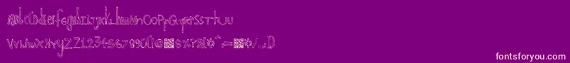 Majorchronic-Schriftart – Rosa Schriften auf violettem Hintergrund