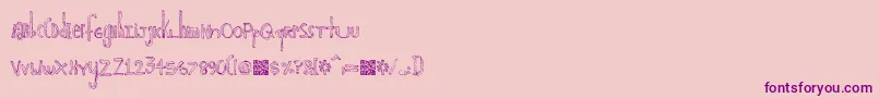 Majorchronic-Schriftart – Violette Schriften auf rosa Hintergrund