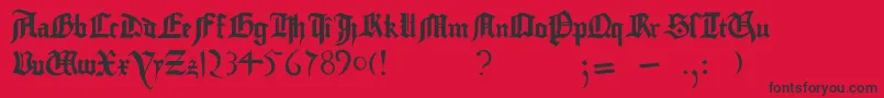 GutenbergBibelschrift Font – Black Fonts on Red Background