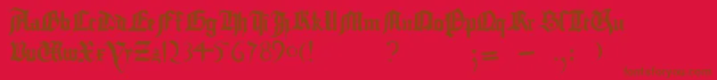 GutenbergBibelschrift Font – Brown Fonts on Red Background