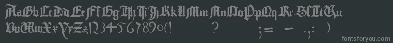 GutenbergBibelschrift Font – Gray Fonts on Black Background