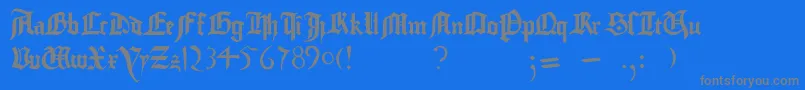 GutenbergBibelschrift Font – Gray Fonts on Blue Background
