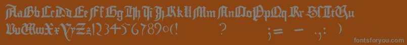GutenbergBibelschrift Font – Gray Fonts on Brown Background
