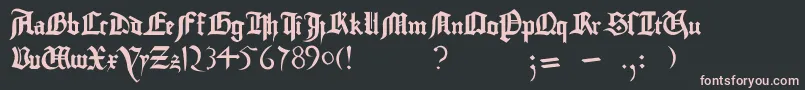 GutenbergBibelschrift Font – Pink Fonts on Black Background