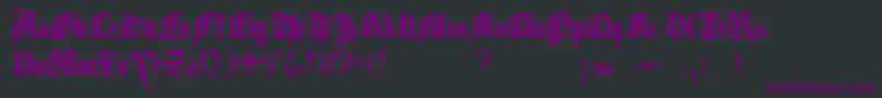 GutenbergBibelschrift Font – Purple Fonts on Black Background