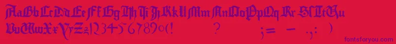 GutenbergBibelschrift Font – Purple Fonts on Red Background