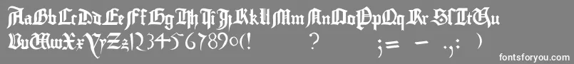 GutenbergBibelschrift Font – White Fonts on Gray Background