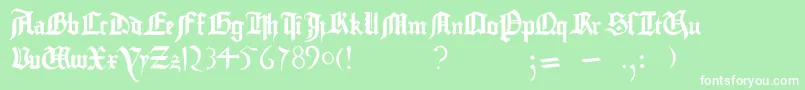 GutenbergBibelschrift Font – White Fonts on Green Background