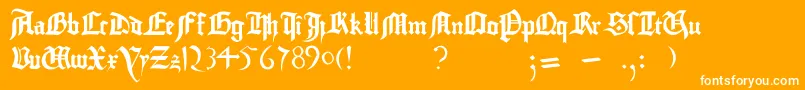 GutenbergBibelschrift Font – White Fonts on Orange Background