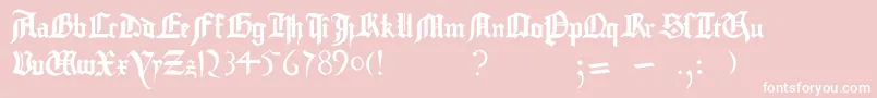 GutenbergBibelschrift Font – White Fonts on Pink Background