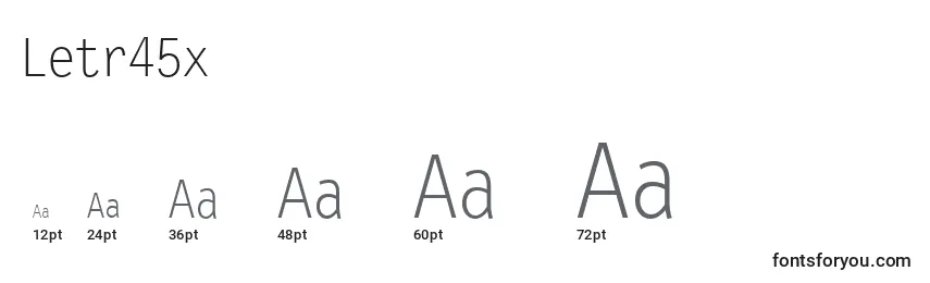 Letr45x Font Sizes