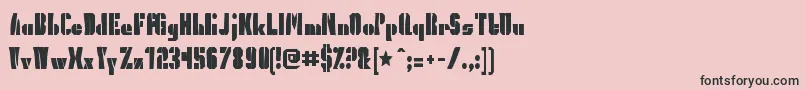 フォントPresidentgasink – ピンクの背景に黒い文字