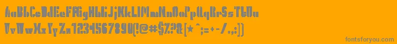 Presidentgasink Font – Gray Fonts on Orange Background