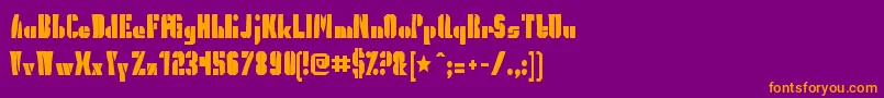 Presidentgasink Font – Orange Fonts on Purple Background