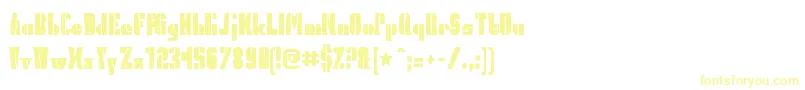 Presidentgasink Font – Yellow Fonts on White Background