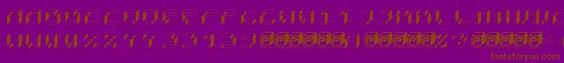 PapercubeBox Font – Brown Fonts on Purple Background