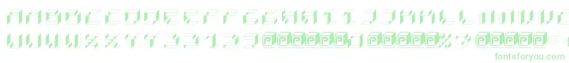 PapercubeBox-Schriftart – Grüne Schriften auf weißem Hintergrund